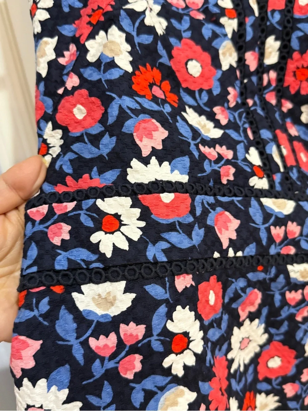 kate spade Navy Floral Sleeveless Shift Dress size 12 new without tags